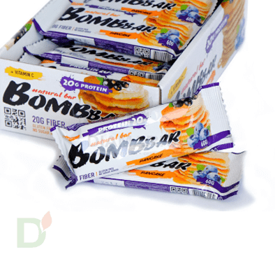 Батончик BOMBBAR Смородиново-черничный панкейк (3 угл в 60г) в России