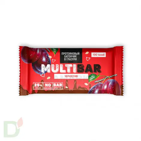 Батончик протеиновый Мультибар в глазури с черносливом 40гр в России