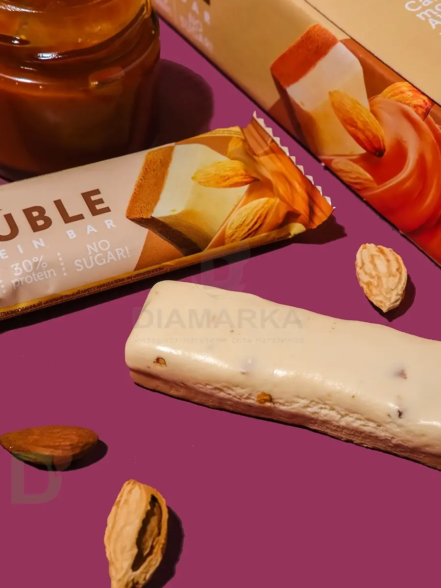 Батончик протеиновый FitnesShock Карамельный мусс с миндалем 40гр. в России