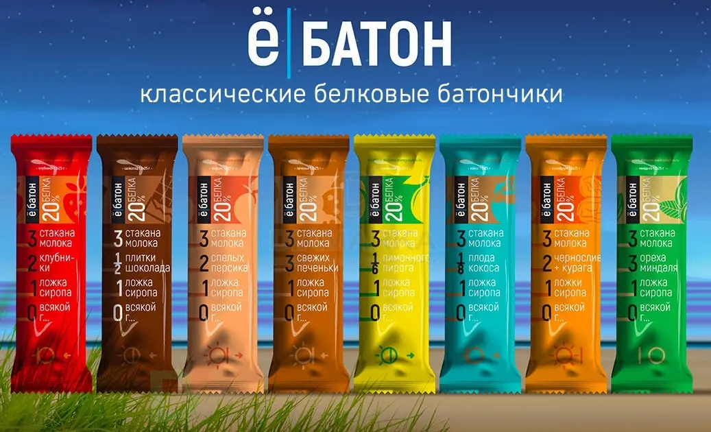 Батончик протеиновый Ё/батон Кокос в шоколадной глазури 50гр в России