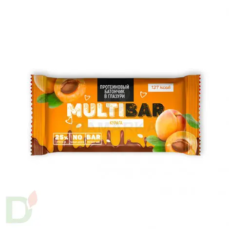 Батончик протеиновый Мультибар в глазури с курагой 40гр в России