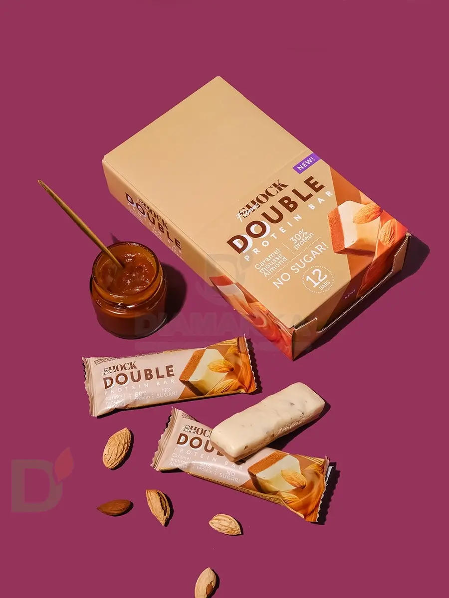 Батончик протеиновый FitnesShock Карамельный мусс с миндалем 40гр. в России